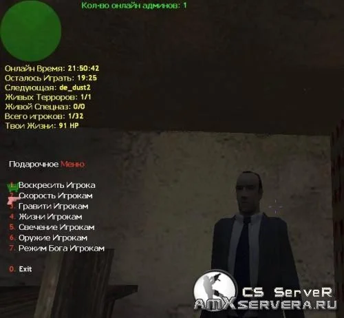 Плагин «Admin Give Menu» — управление игроками на сервере CS 1.6